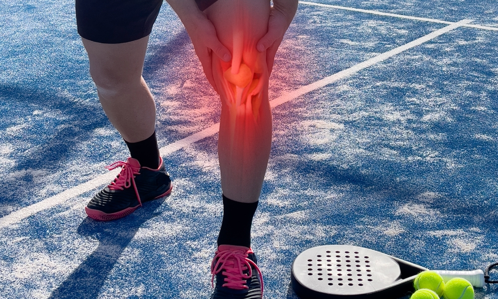 Athlete receiving sports physical therapy during injury recovery